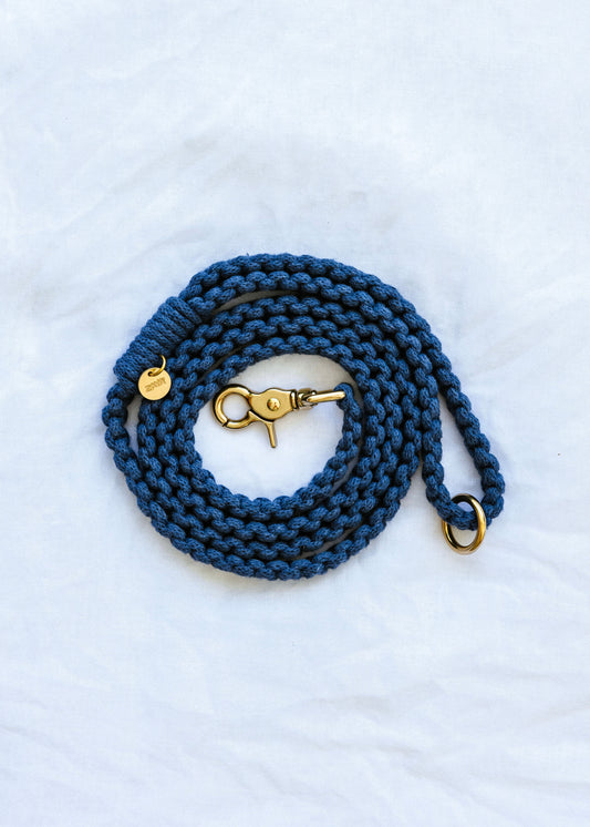 Chloe Macramé Dog Leash - Sea